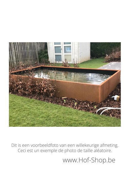 Estani Artesa 300 x 150 x 60 cm - Étangs Geroba en acier corten