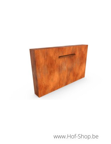 Cascadi 150 x 25 x 120 cm - Élément de Cascade Geroba (à côté étang) en Acier Corten Cascadi