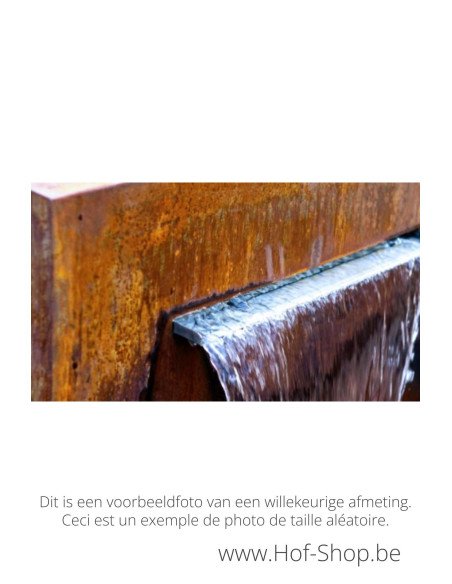 Cascadi 300 x 25 x 120 cm - Élément de Cascade Geroba (SUR étang) en Acier Corten Cascadi
