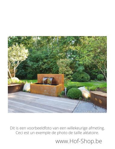Cascadi 300 x 25 x 120 cm - Élément de Cascade Geroba (SUR étang) en Acier Corten Cascadi
