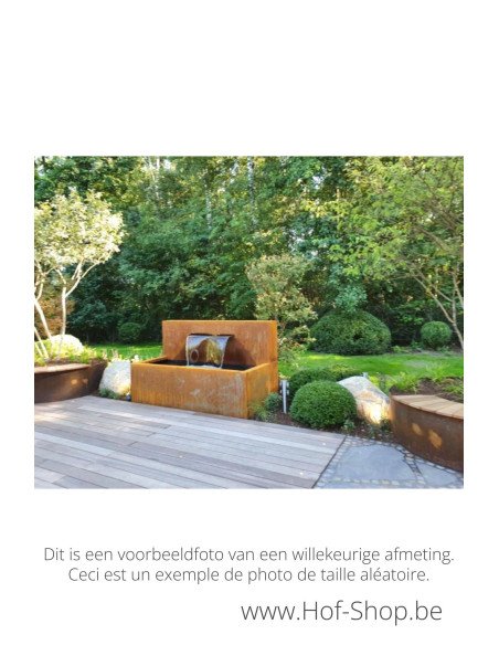 Cascadi 300 x 25 x 120 cm - Élément de Cascade Geroba (SUR étang) en Acier Corten Cascadi