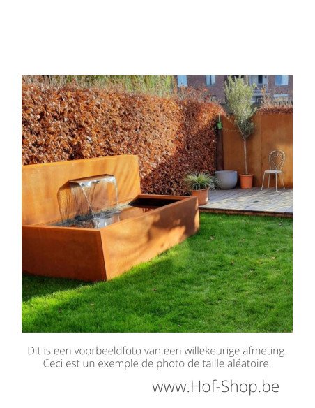 Cascadi 300 x 25 x 120 cm - Élément de Cascade Geroba (SUR étang) en Acier Corten Cascadi