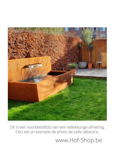 Cascadi 100 x 100 x 25 cm - Élément de Cascade Geroba (SUR étang) en Acier Corten Cascadi