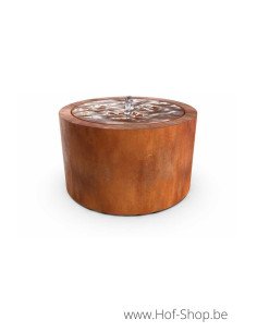 Taula Ronda 50 x 50 cm - Table d'eau Geroba en Acier Corten Cascadi