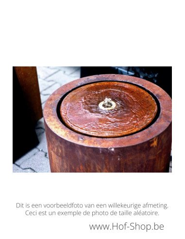 Taula Ronda 100 x 50 cm - Table d'eau Geroba en Acier Corten Cascadi