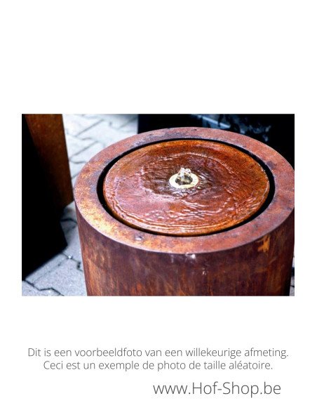 Taula Ronda 100 x 50 cm - Table d'eau Geroba en Acier Corten Cascadi