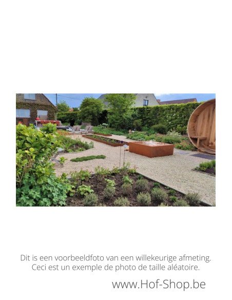 Taula Quadra 120 x 120 x 40 cm - Table d'eau Geroba en Acier Corten Cascadi