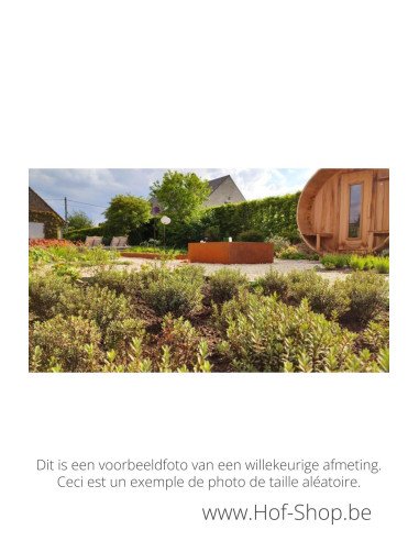 Taula Quadra 120 x 120 x 40 cm - Table d'eau Geroba en Acier Corten Cascadi