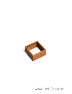 Carrez sans fond 80 x 80 x 40 cm - Jardinière Adezz en acier Corten