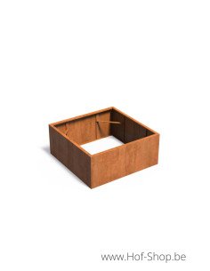 Carrez sans fond 140 x 140 x 60 cm - Jardinière Adezz en acier Corten