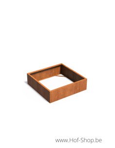 Carrez sans fond 140 x 140 x 40 cm - Jardinière Adezz en acier Corten