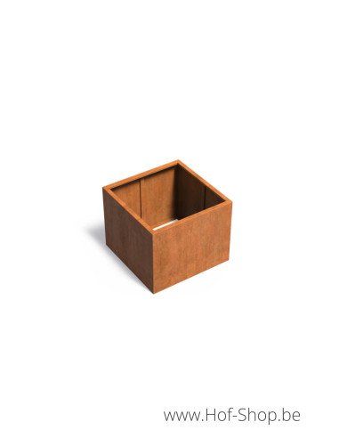 Carrez sans fond 100 x 100 x 80 cm - Jardinière Adezz en acier Corten
