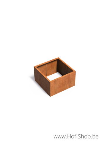Carrez sans fond 100 x 100 x 60 cm - Jardinière Adezz en acier Corten