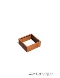 Carrez sans fond 100 x 100 x 40 cm - Jardinière Adezz en acier Corten