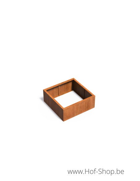 Carrez sans fond 100 x 100 x 40 cm - Jardinière Adezz en acier Corten