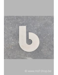 Huisnummer Letter B - inox 5 cm hoog (Bahamas)