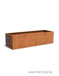Carrez sans fond 300 x 100 x 80 cm - Jardinière Adezz en acier Corten