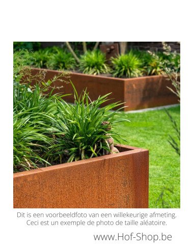 Carrez sans fond 300 x 100 x 60 cm - Jardinière Adezz en acier Corten