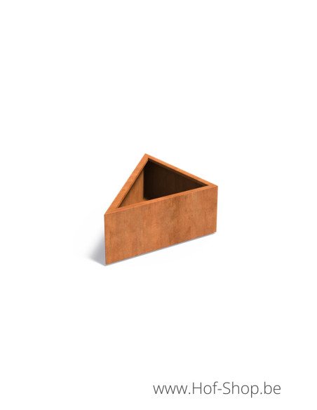 Triangle 100 x 100 x 40 cm - Jardinière Adezz en acier Corten