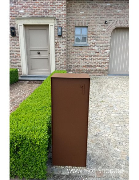 Dropbox Small Cortenstaal Look - pakketbus aluminium esafe