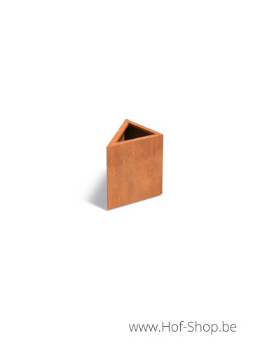 Triangle 60 x 60 x 60 cm - Jardinière Adezz en acier Corten
