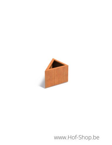 Triangle 60 x 60 x 40 cm - Jardinière Adezz en acier Corten