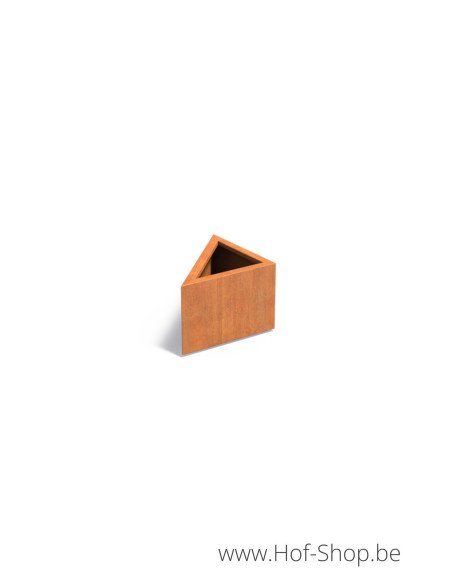 Triangle 60 x 60 x 40 cm - Jardinière Adezz en acier Corten