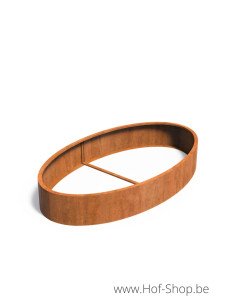 Ellipse sans fond 280 x 160 x 40 cm - Jardinière Adezz en acier corten