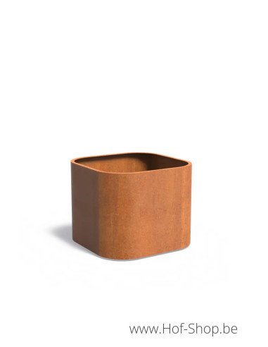 Tonic 90 x 90 x 72 cm - Jardinière Adezz en acier Corten