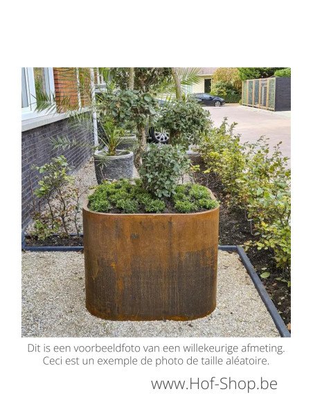 Tonic 100 x 100 x 80 cm - Jardinière Adezz en acier Corten