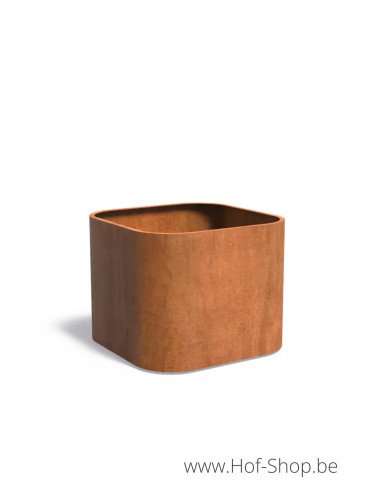 Tonic 100 x 100 x 80 cm - Jardinière Adezz en acier Corten