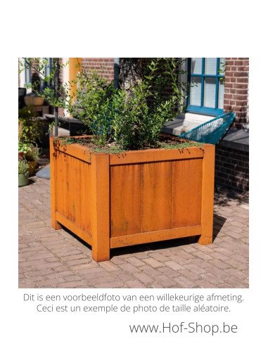 York 80 x 80 x 80 cm - Jardinière Adezz en acier Corten