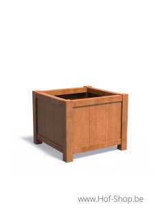 York 100 x 100 x 80 cm - Jardinière Adezz en acier Corten