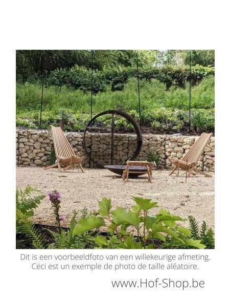 Logg Ronde 150 x 40 cm - Adezz houtopslag in cortenstaal