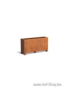 Carrez avec pieds 150 x 40 x 80 cm - Jardinière Adezz en acier Corten