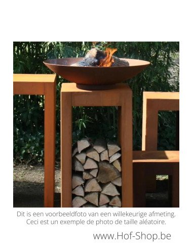 Socle 300 x 40 x 40 - socle en acier corten