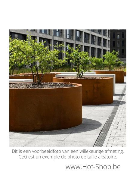 Circum 200 x 40 cm - Jardinière Adezz en acier Corten