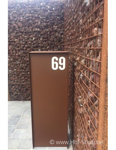 Dropbox Small Aspect acier Corten Back Door - eSafe boîte à colis aluminium