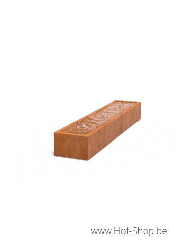 Watertafel 300 x 60 x 40 cm - Watertafel Adezz cortenstaal