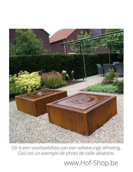 Watertafel 200 x 80 x 40 cm - Watertafel Adezz cortenstaal