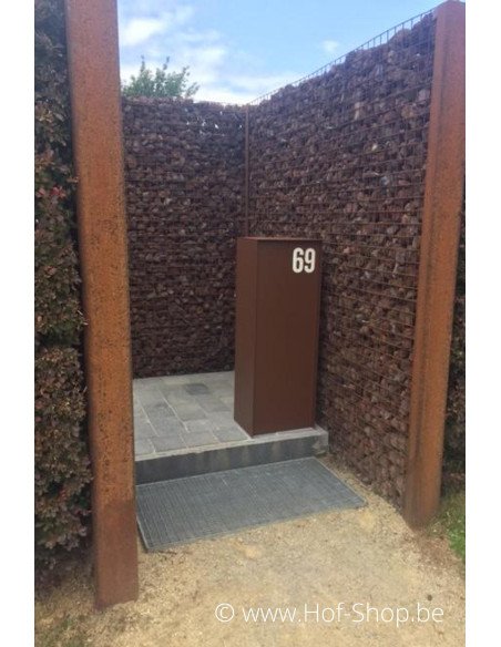 Dropbox Small Aspect acier Corten Back Door - eSafe boîte à colis aluminium