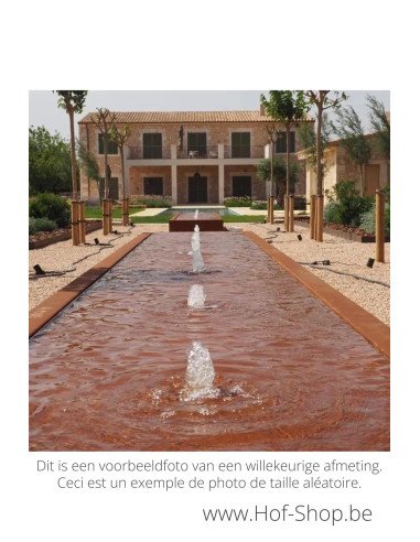 Watertafel 200 x 60 x 40 cm - Watertafel Adezz cortenstaal