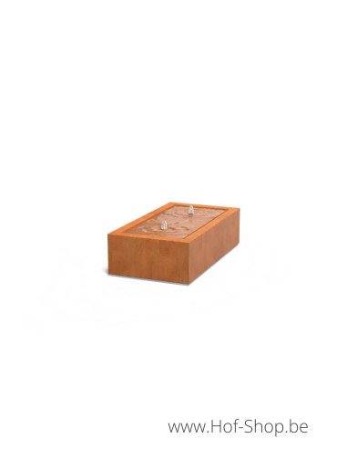 Watertafel 150 x 80 x 40 cm - Watertafel Adezz cortenstaal