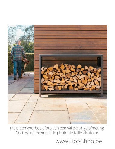 Logg 120 x 40 x 180 cm - Adezz houtopslag in zwart staal