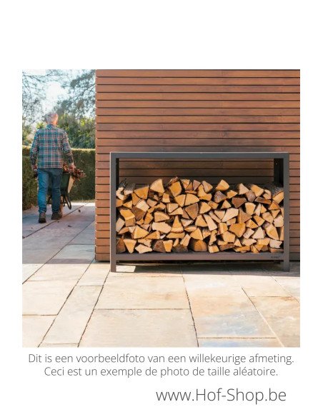 Logg 120 x 40 x 180 cm - Adezz houtopslag in zwart staal