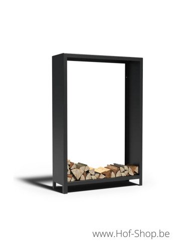Logg 120 x 40 x 180 cm - Adezz houtopslag in zwart staal