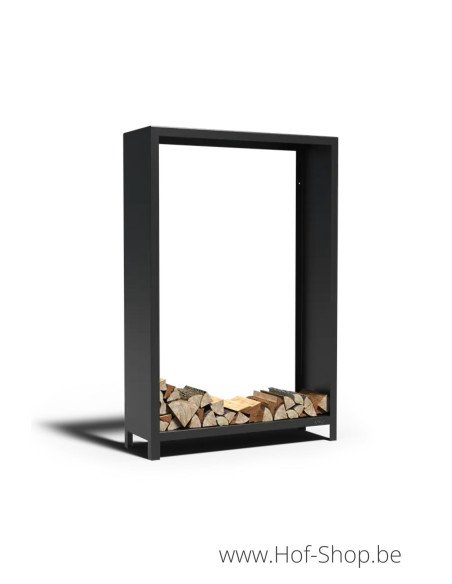 Logg 120 x 40 x 180 cm - Adezz houtopslag in zwart staal
