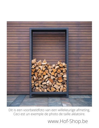 Logg 150 x 40 x 180 cm - Adezz houtopslag in zwart staal