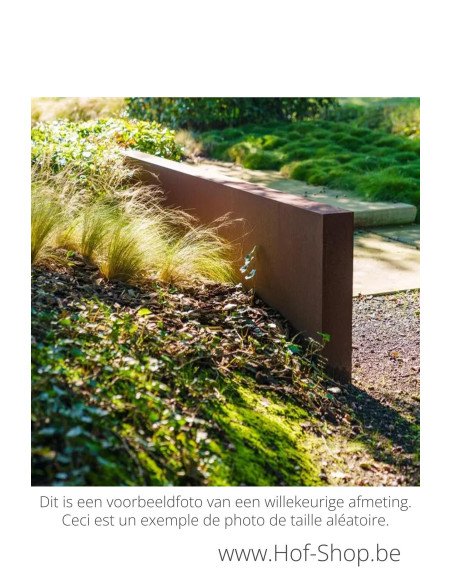 Muur 100 x 15 x 135 cm - Adezz Tuinmuur in cortenstaal