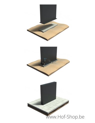 Mur 100 x 15 x 80 cm - Mur Adezz en acier corten